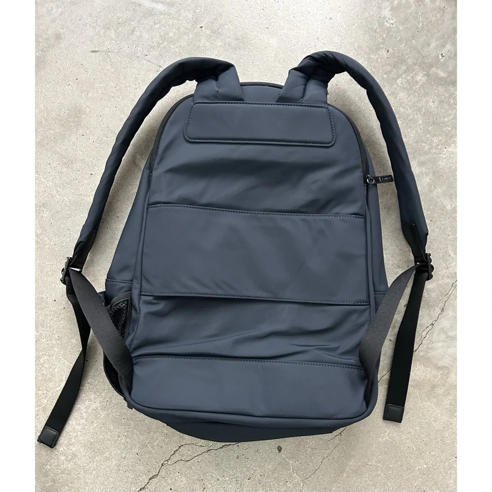 AWAY Travel The Everywhere Zip Backpack Navy Blue‎ Laptop Drink Storage